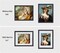 Picture Frame Set of 4, Black Photo Frame with Mat Display Pictures 6x8 or 8.5x11, PVC Glass, for Wall Home Office Decor